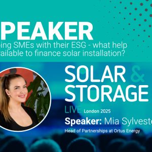 Mia Sylvester, a prominent speaker at the Solar & Storage 2025 event, is sharing insights on renewable energy solutions and innovations in the industry.