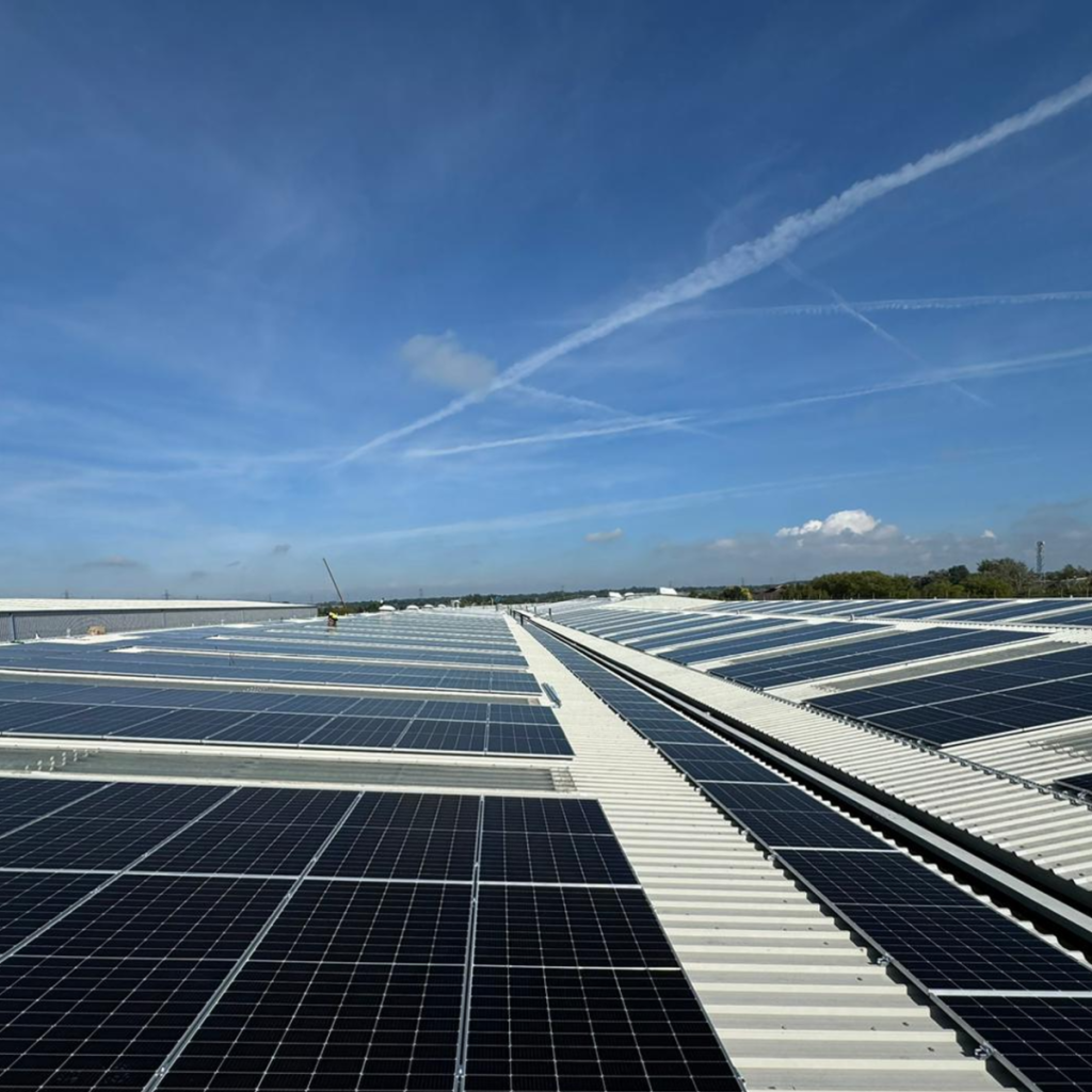 Solar rooftop installation by Ortus Energy for Atlas Copco.